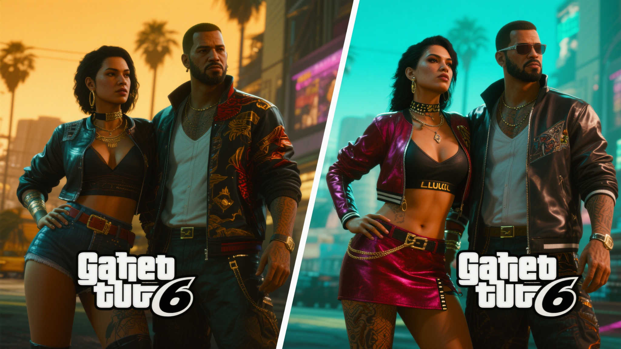 从两支预告的对比来看，GTA6在角色造型